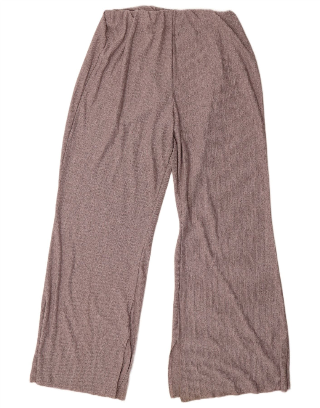 Zara Damen-Flare-Freizeithose, Größe L, W34, L32, Grau, Polyester