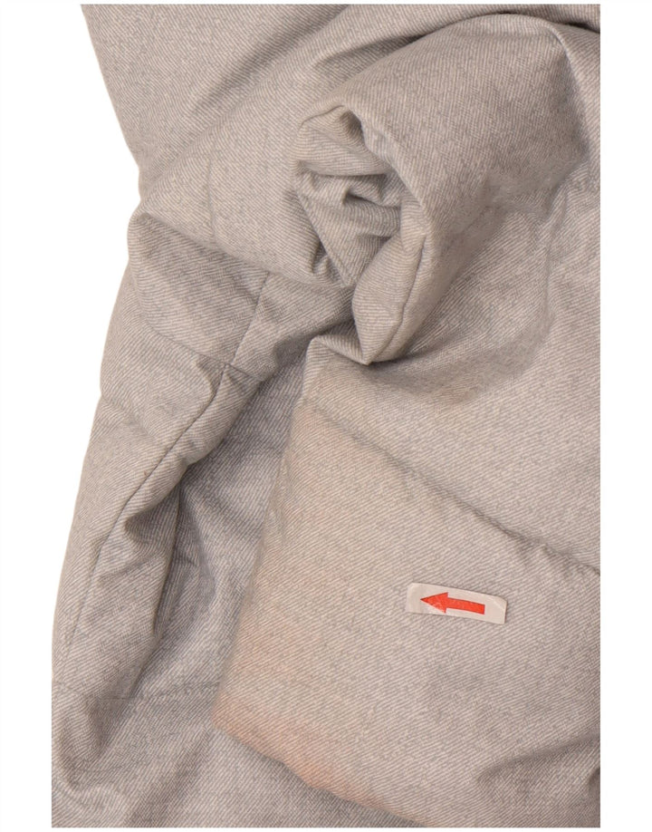 Barbour Wattierter Damenmantel mit Kapuze, UK 16, großes graues Polyester