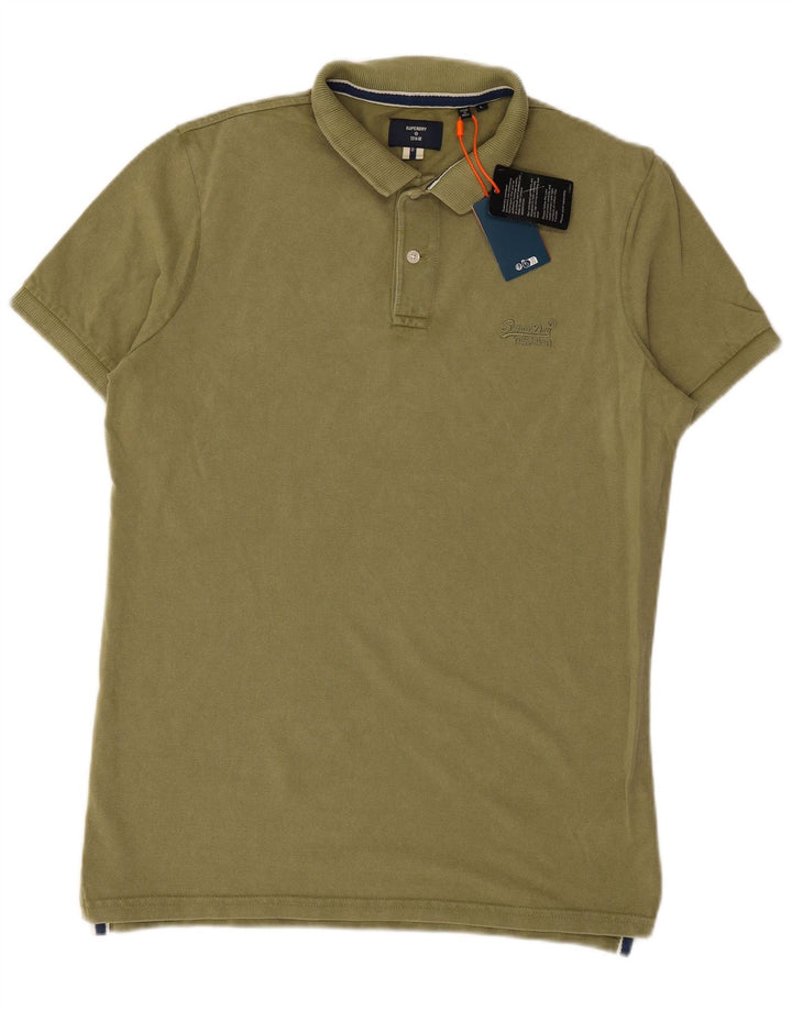 SUPERDRY Herren-Poloshirt, große grüne Baumwolle