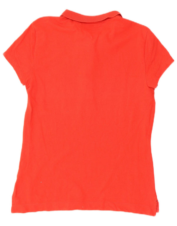 Tommy Hilfiger Damen Kurzarm-Poloshirt mit normaler Passform, UK 18, XL, Rot