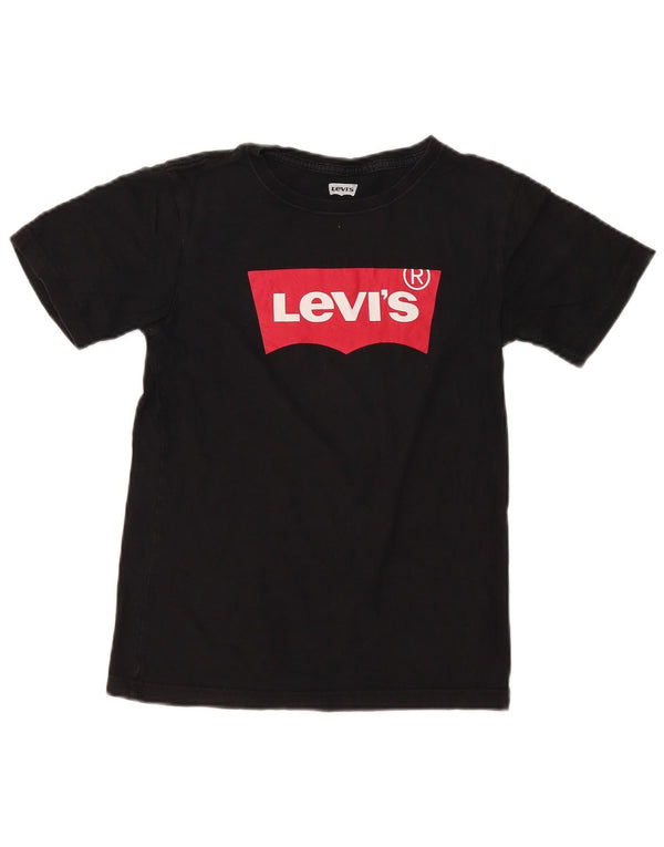 Levi's Jungen-T-Shirt mit Grafik, 12–13 Jahre, Größe L, schwarze Baumwolle