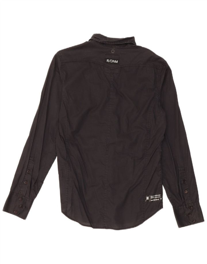 G-Star Herren-Militärhemd, Größe S, schwarze Baumwolle