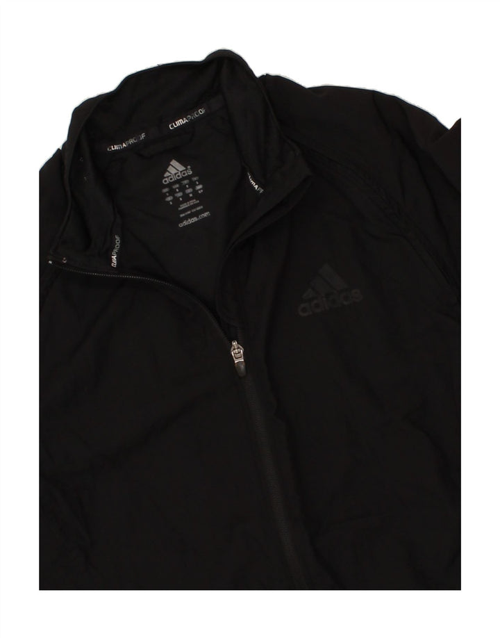 ADIDAS Womens Tracksuit Top Jacket UK 10 Small Black Polyester Vintage Adidas and Second-Hand Adidas from Messina Hembry 