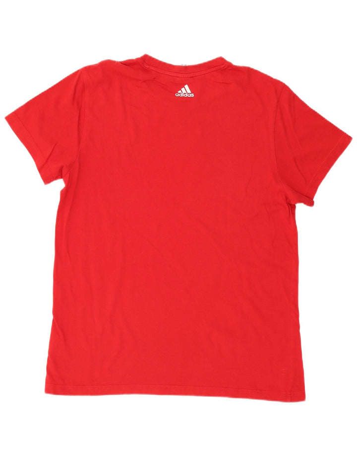 ADIDAS Herren Grafik T-Shirt Top XL Rot Baumwolle