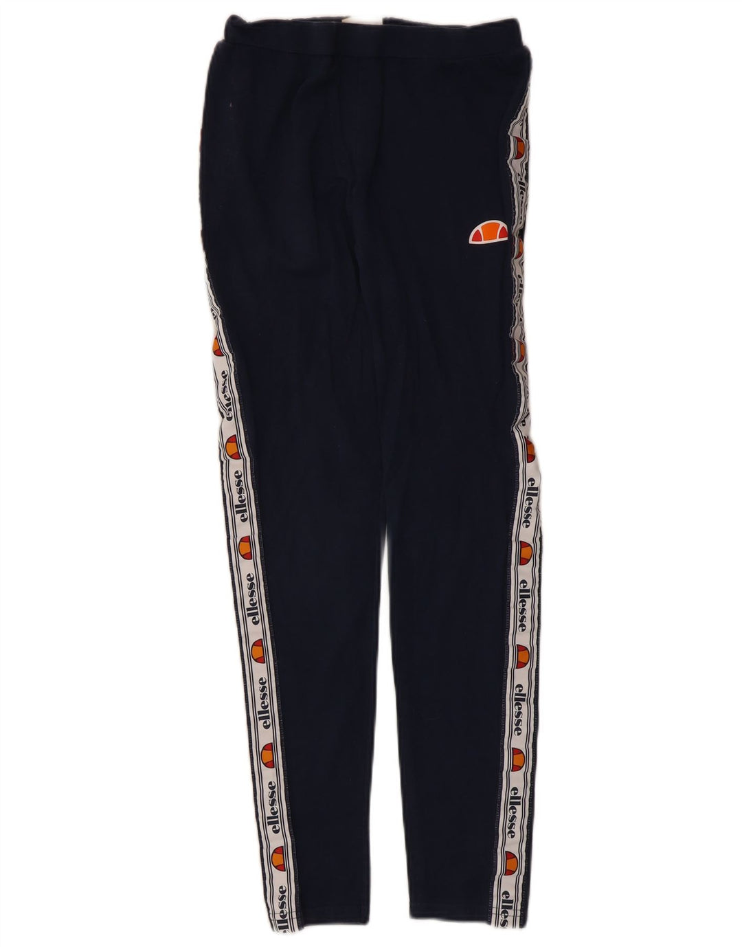 Ellesse Womens Graphic Leggings UK 12 Medium Marineblau Colourblock Baumwolle