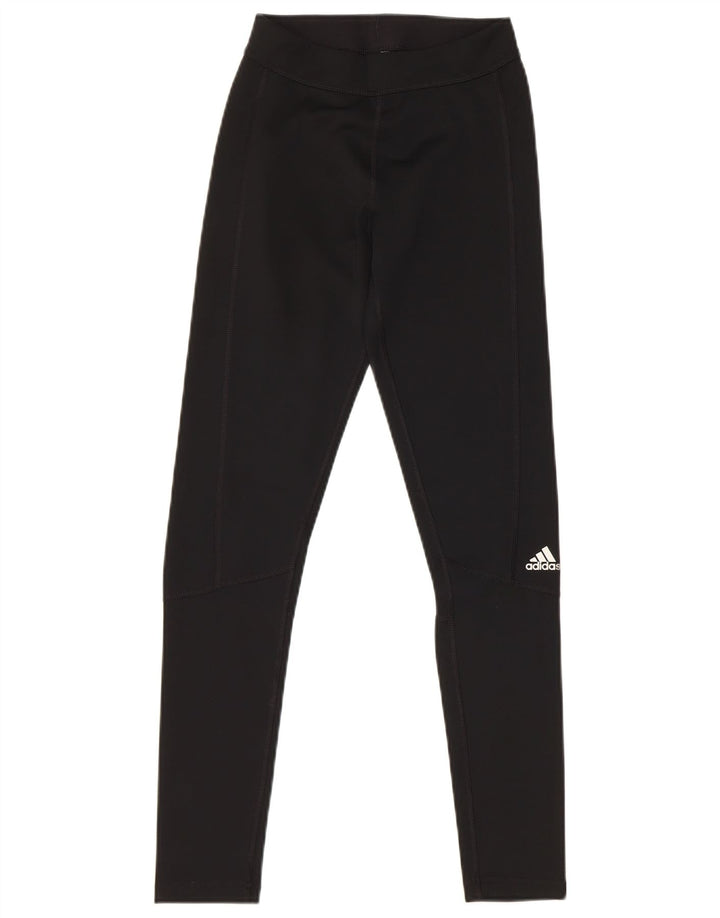 Adidas Damen Climalite Leggings UK 4 XS Schwarz Polyester
