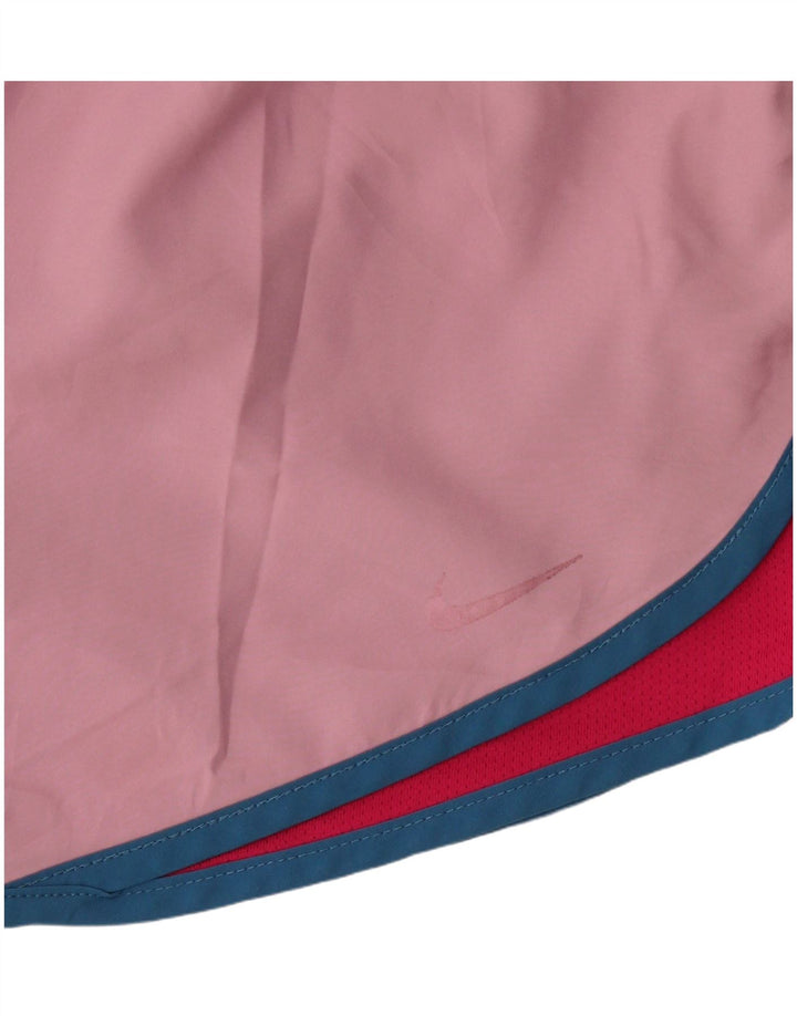 Nike Damen Dri Fit Sportshorts UK 12 Mittelrosa Colourblock-Polyester