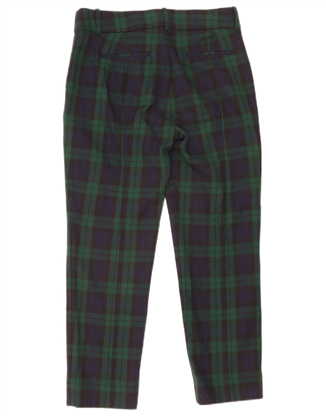 J. Crew Damen Cameron Cropped Hose US 6 Medium W30 L26 Grün kariert