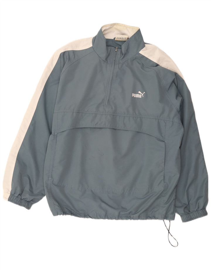 Puma Herren Loose Fit Anorak Jacke UK 38 Mittelblau Farbblock