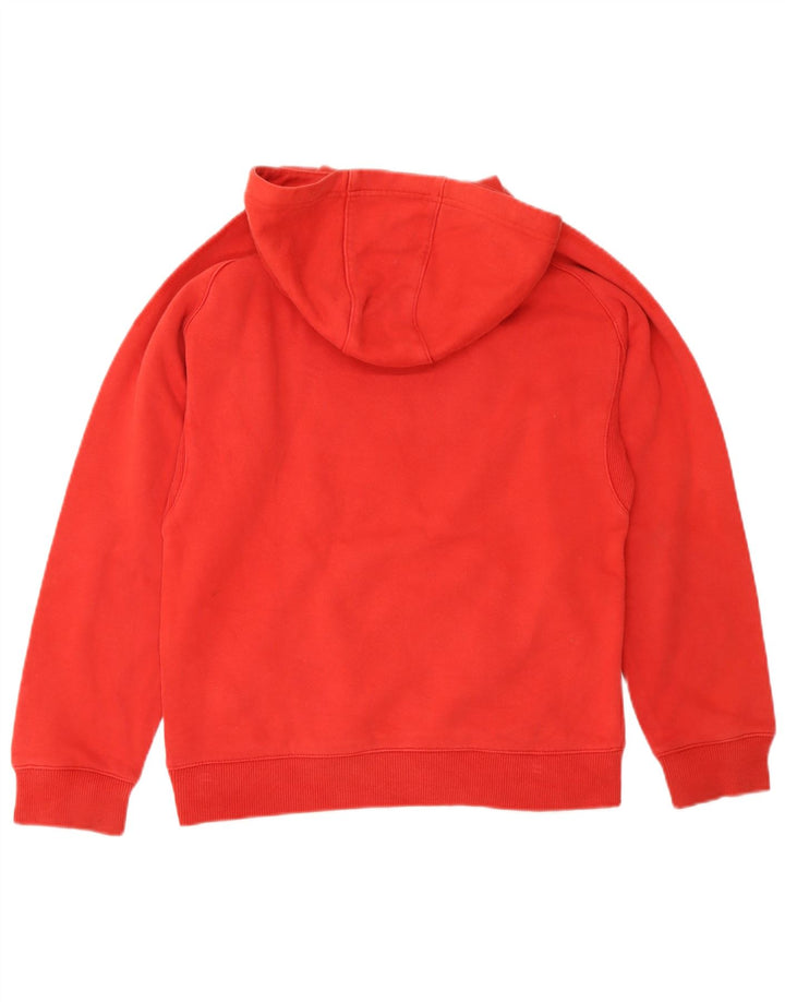 Nike Jungen-Pullover mit grafischem Kapuzenpullover, 10–11 Jahre, mittelrote Baumwolle