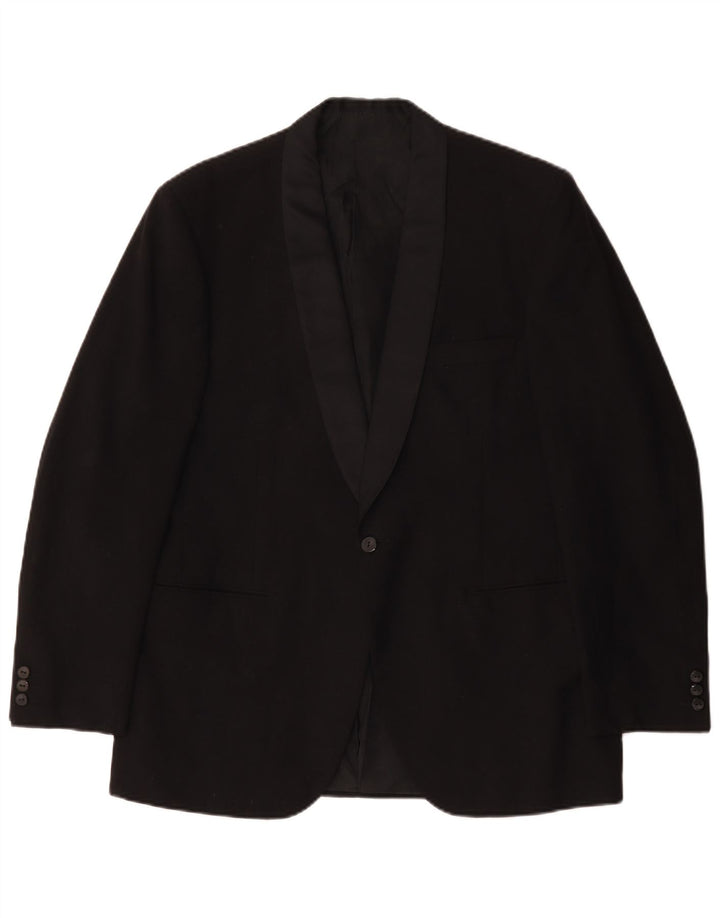 Facis Herren 1-Knopf-Blazerjacke IT 52 XL Schwarz