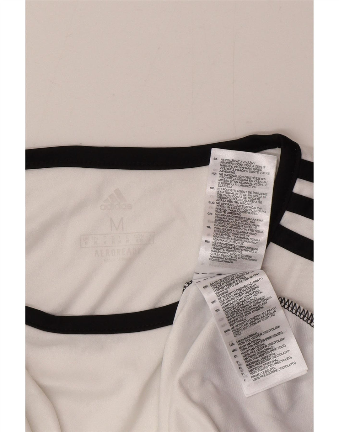Adidas Herren Aeroready T-Shirt Top Mittelweißes Colourblock-Polyester