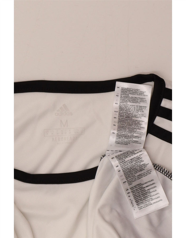 Adidas Herren Aeroready T-Shirt Top Mittelweißes Colourblock-Polyester