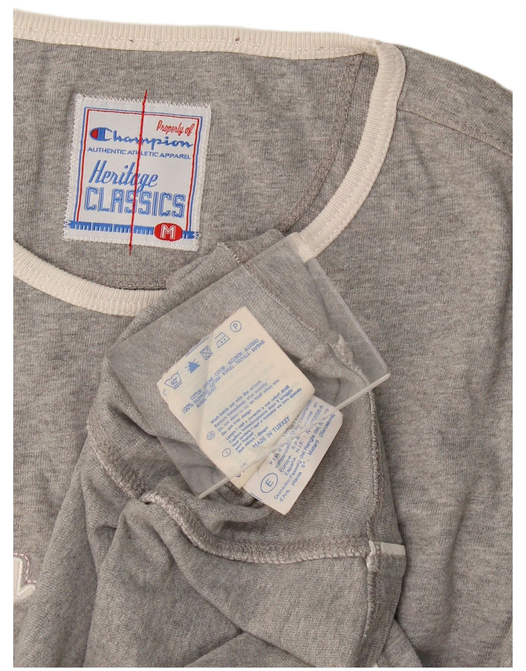 Champion Damen Heritage Classics Graphic Top Langarm UK 14 Mittelgrau