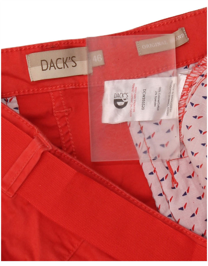 Dack's Damen-Chinoshorts mit normaler Passform, IT 46, Größe L W34, rote Baumwolle