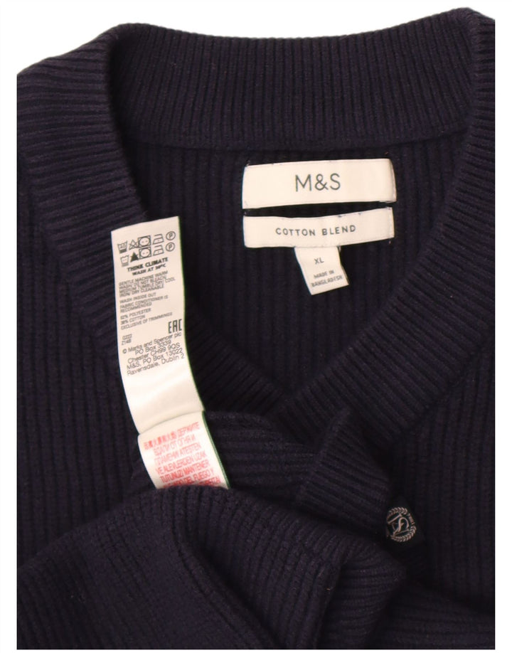 Marks & Spencer Herren Weste Tank Top XL Marineblau Polyester