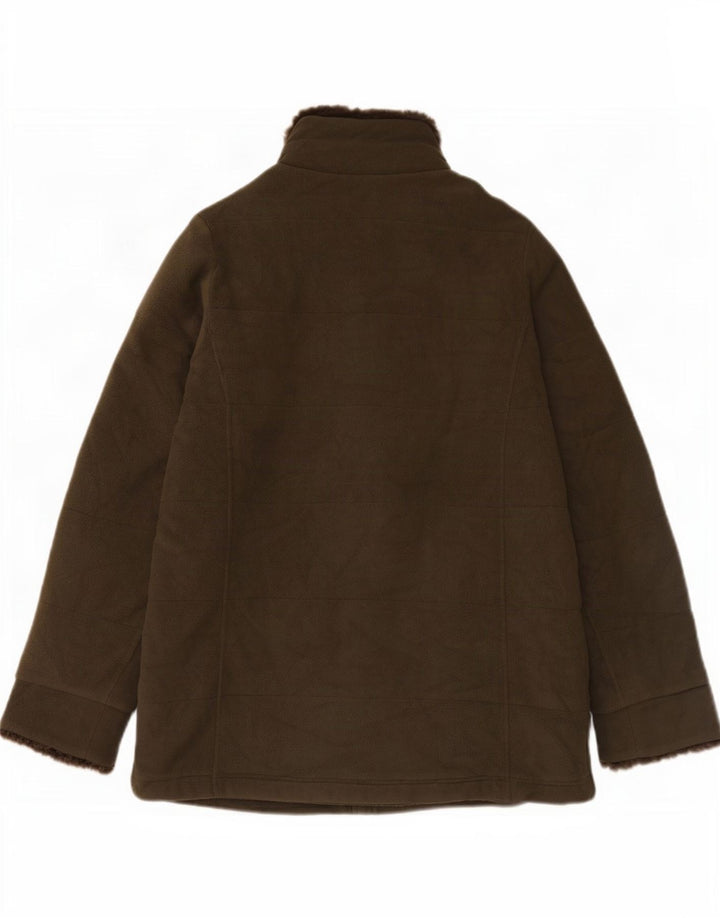 Marks & Spencer Damen Fleecejacke UK 12 Mittelgrünes Polyester