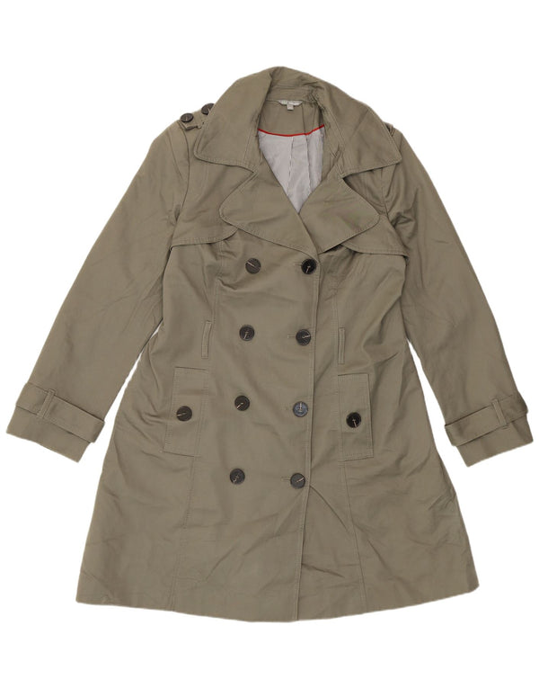 Marks & Spencer Damen Trenchcoat UK 14 Medium Khaki Baumwolle