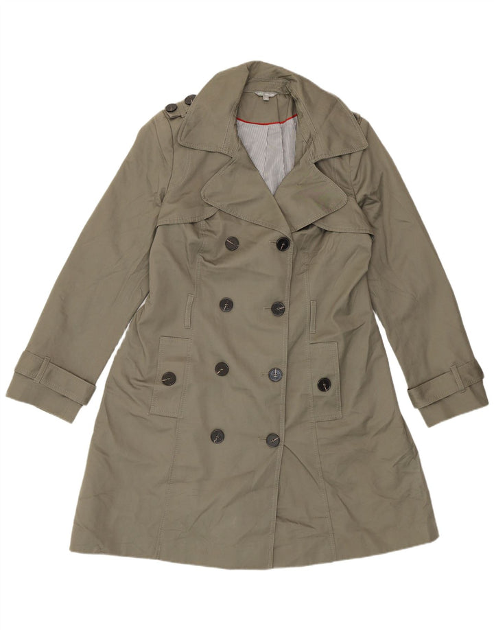 Marks & Spencer Damen Trenchcoat UK 14 Medium Khaki Baumwolle