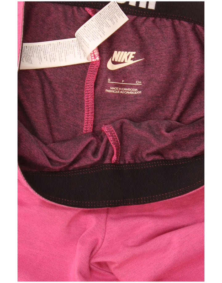 Nike Womens Graphic Leggings UK 8 Small Rosa Baumwolle