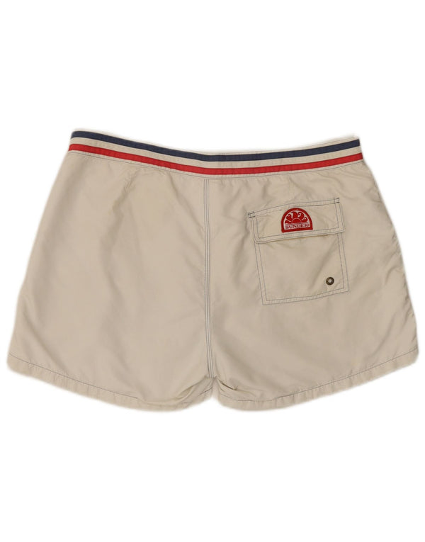 Sundek Herren-Badeshorts Medium aus weißem Nylon