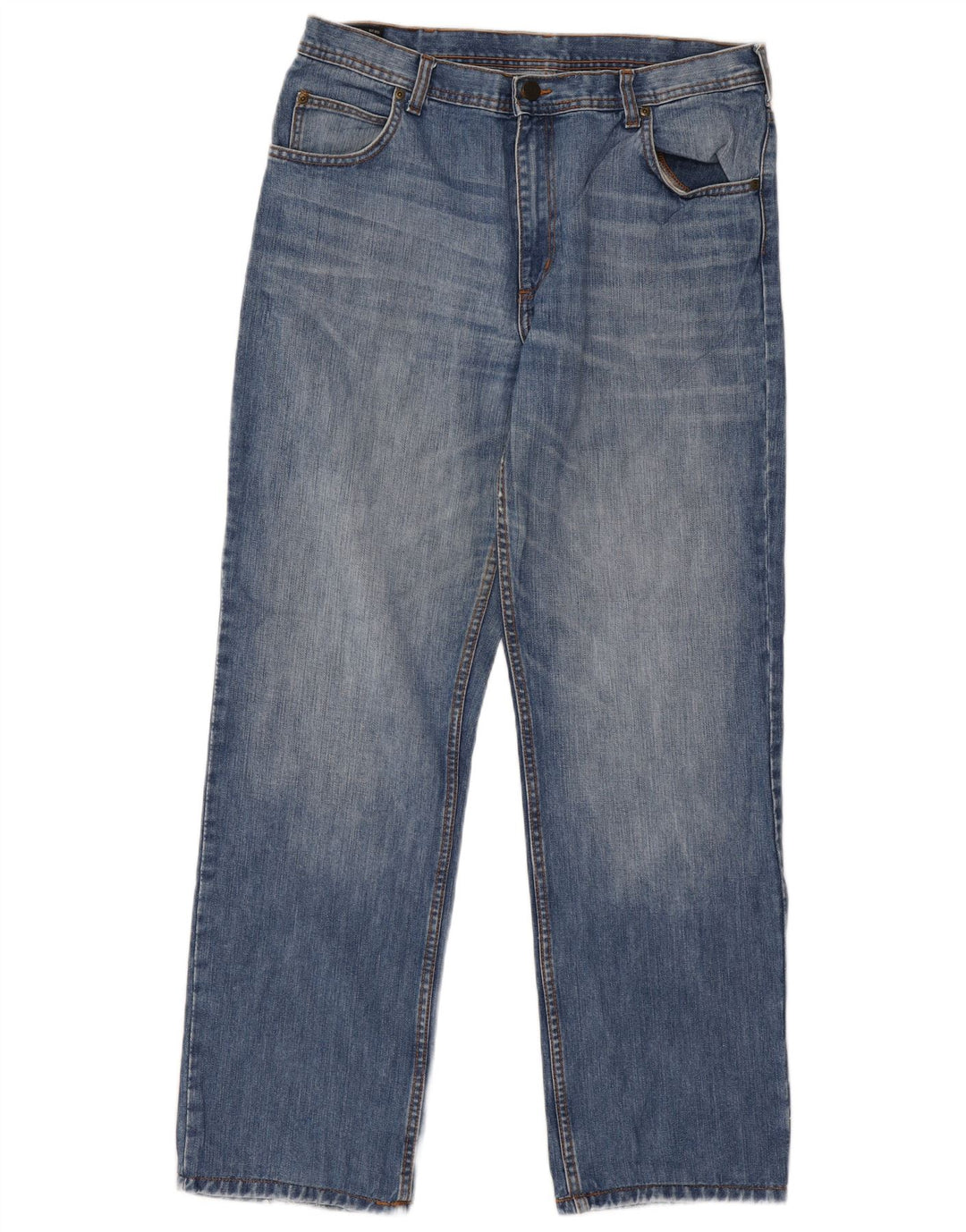 Lee Herren Brooklyn Straight Jeans W36 L31 Blaue Baumwolle