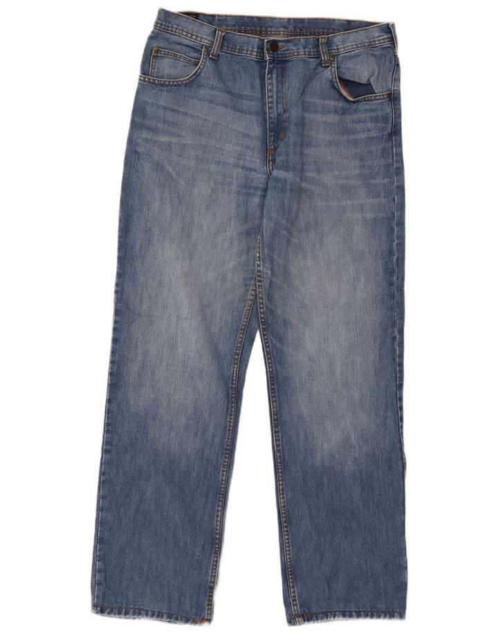 Lee Herren Brooklyn Straight Jeans W36 L31 Blaue Baumwolle