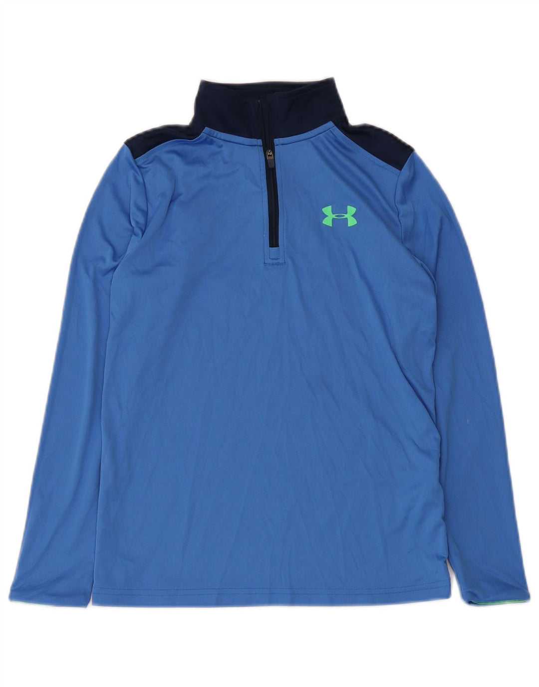 Under Armour Jungen-Trainingsanzugoberteil mit grafischem Pullover, 9–10 Jahre, Mittelblau