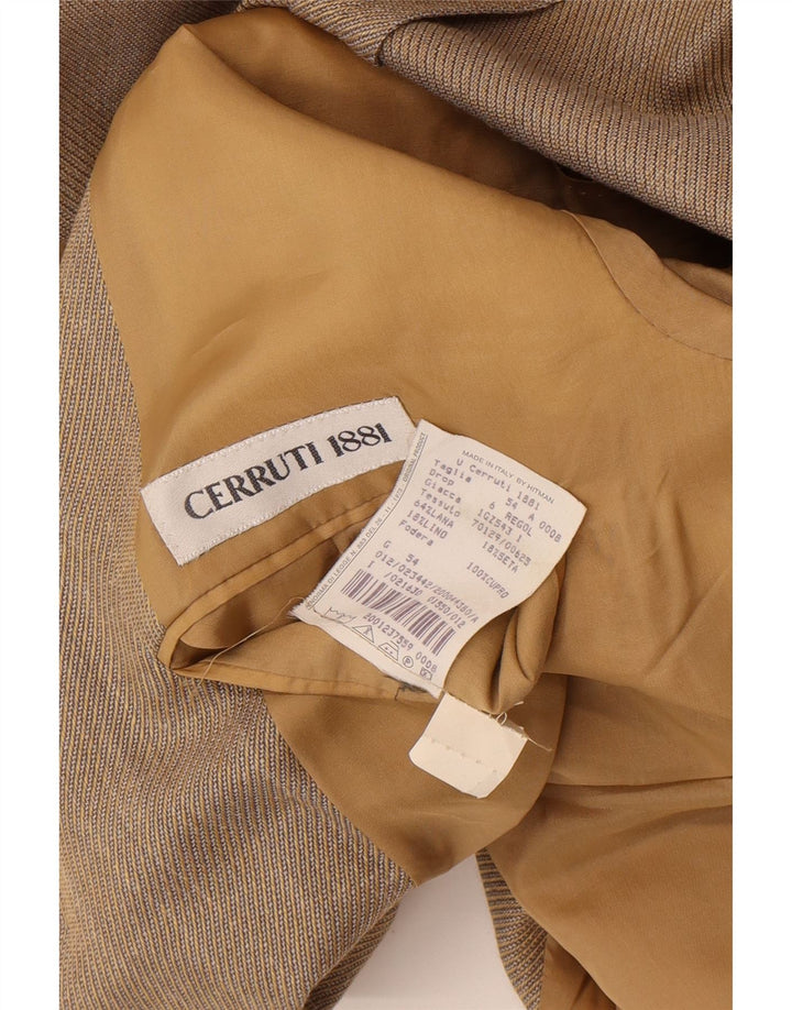 Cerruti 1881 Herren 3-Knopf-Blazerjacke IT 54 2XL Beige Wolle