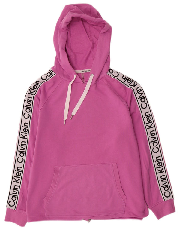 Calvin Klein Damen Graphic Hoodie Pullover UK 18 XL Rosa Farbblock