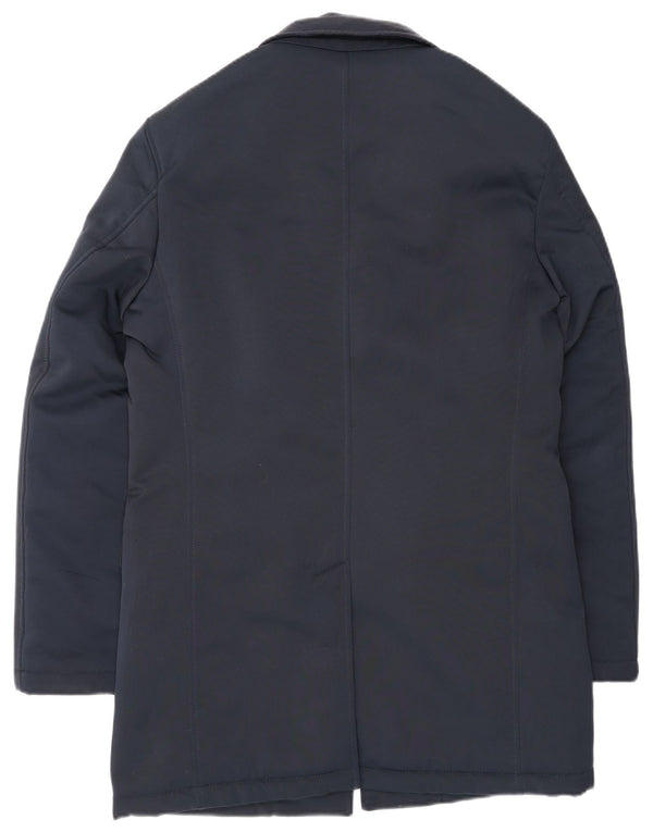 David Hamilton Herren Kampione Mantel IT 46 Small Marineblau Polyester