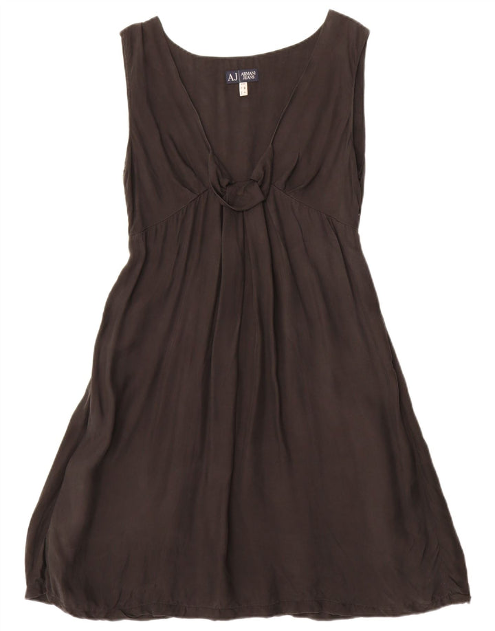 Armani Jeans Damen Ärmelloses A-Linien-Kleid EU 40 Mittelschwarz