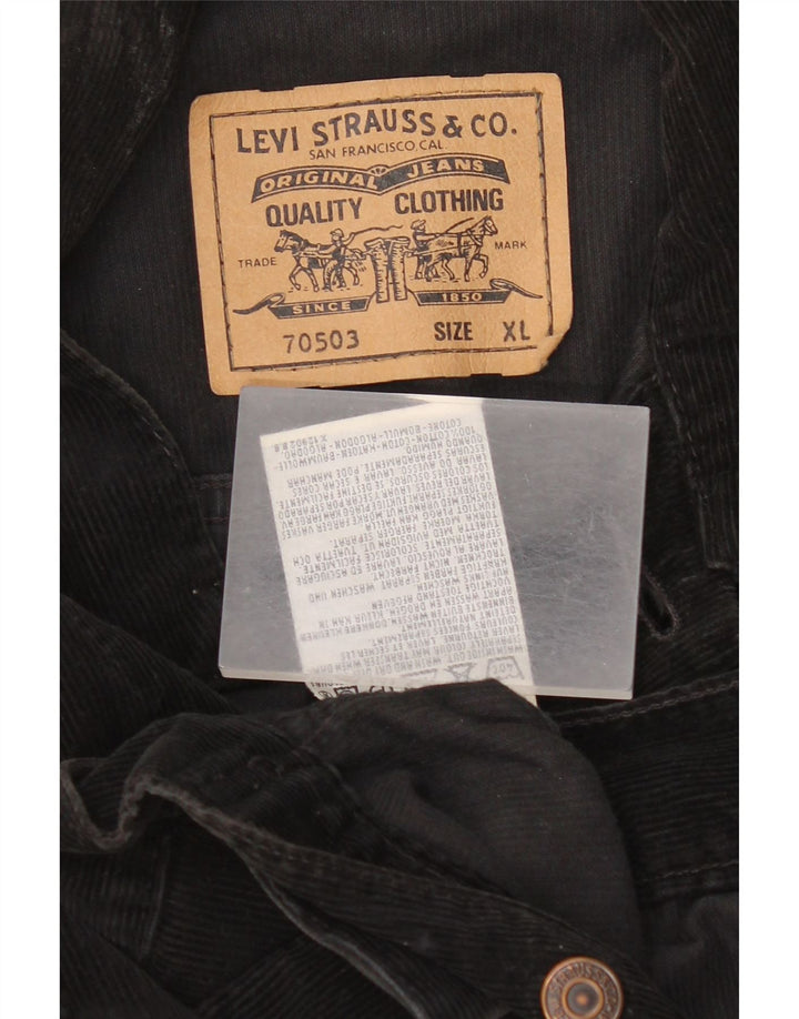 Levi's Herren Cordjacke UK 42 XL Schwarz Baumwolle