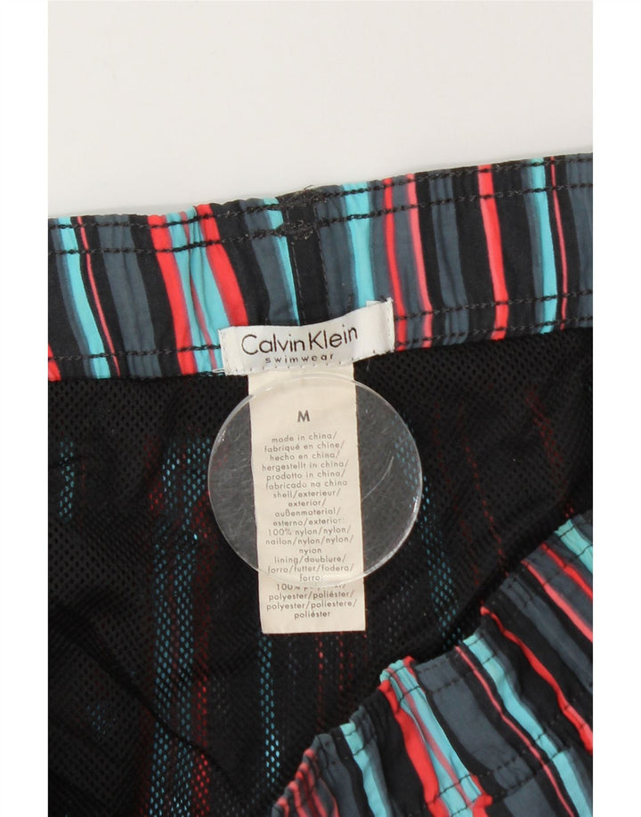 CALVIN KLEIN Herren Badeshorts Medium Mehrfarbig gestreift Nylon