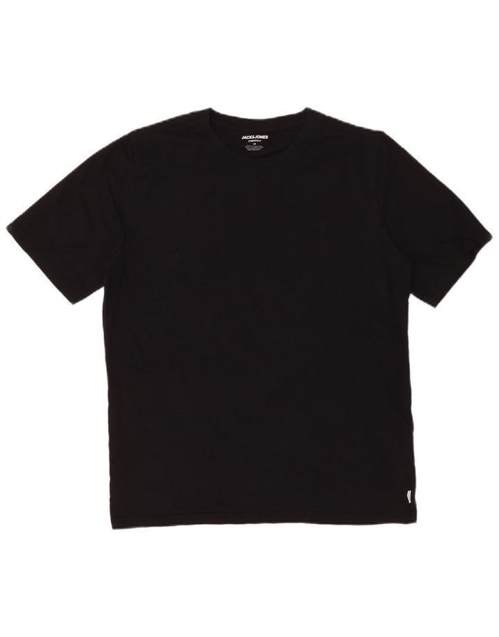 Jack & Jones Herren T-Shirt Top Medium Schwarz Baumwolle