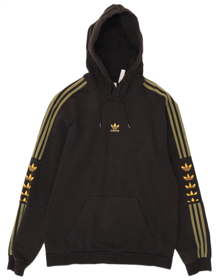 ADIDAS Herren Graphic Hoodie Pullover Mittelschwarze Baumwolle