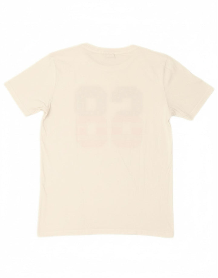 WOOLRICH Boys Graphic T-Shirt Top 14-15 Years White Cotton
