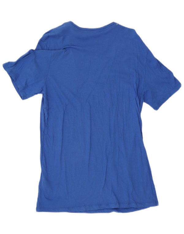 Nike Herren-T-Shirt mit athletischem Schnitt, groß, aus blauer Baumwolle