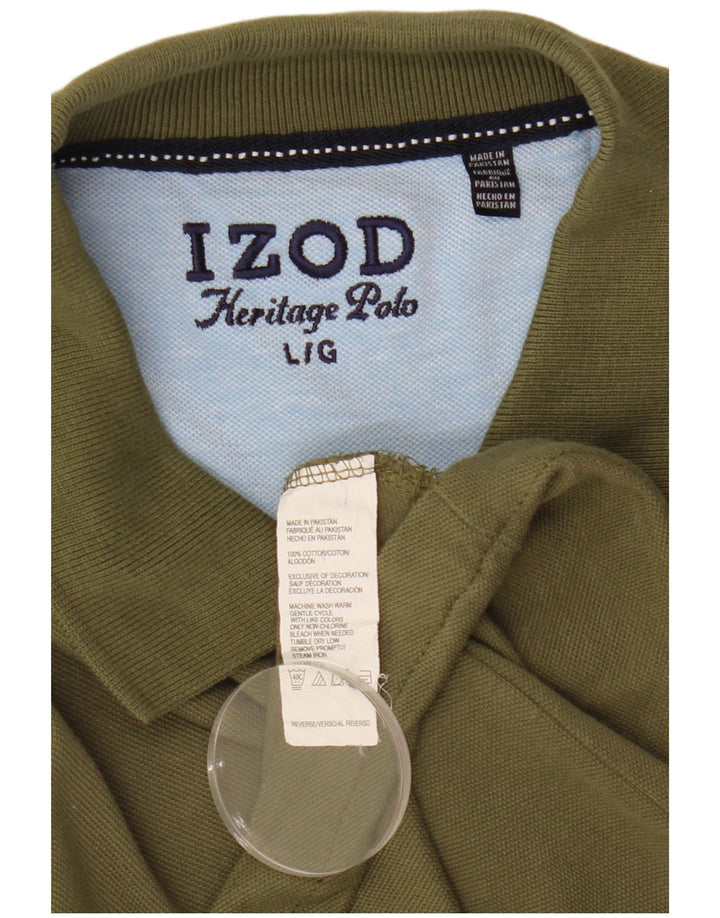 Izod Herren Heritage Poloshirt, groß, Khaki, Baumwolle