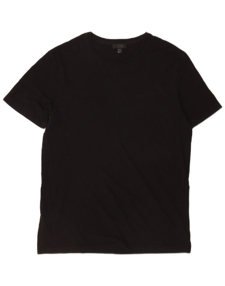 Cos Herren T-Shirt Top Medium Schwarz Baumwolle