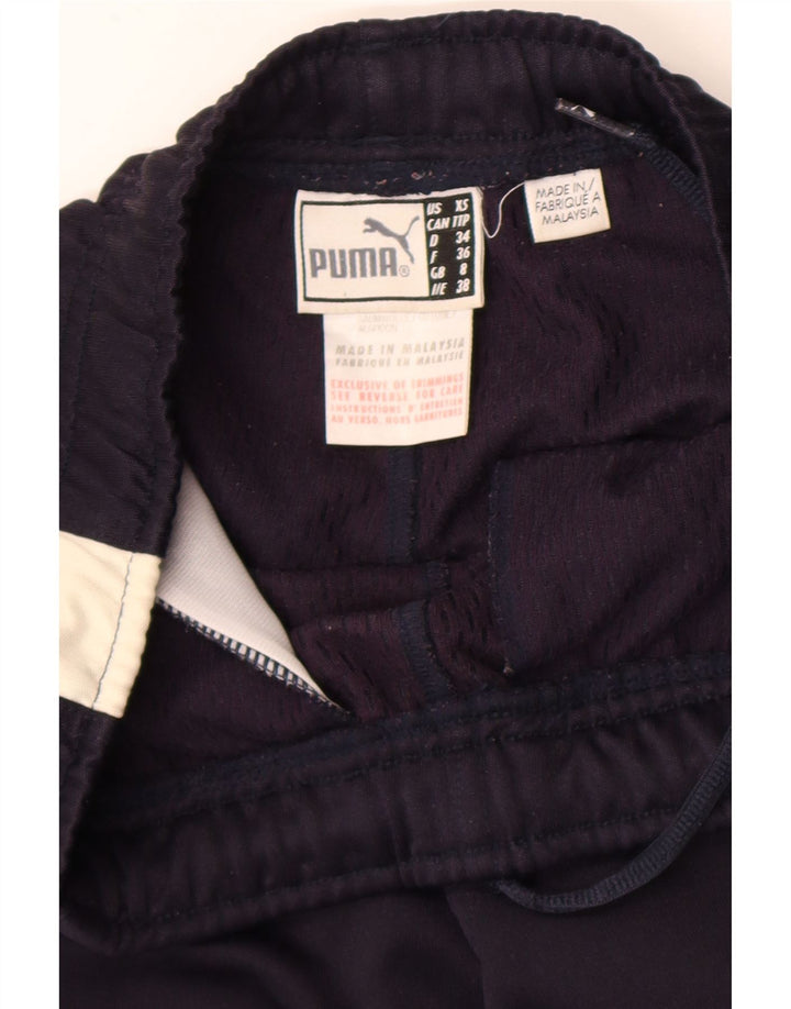 Puma Damen-Trainingshose, Größe S, Marineblau, Farbblock-Polyester