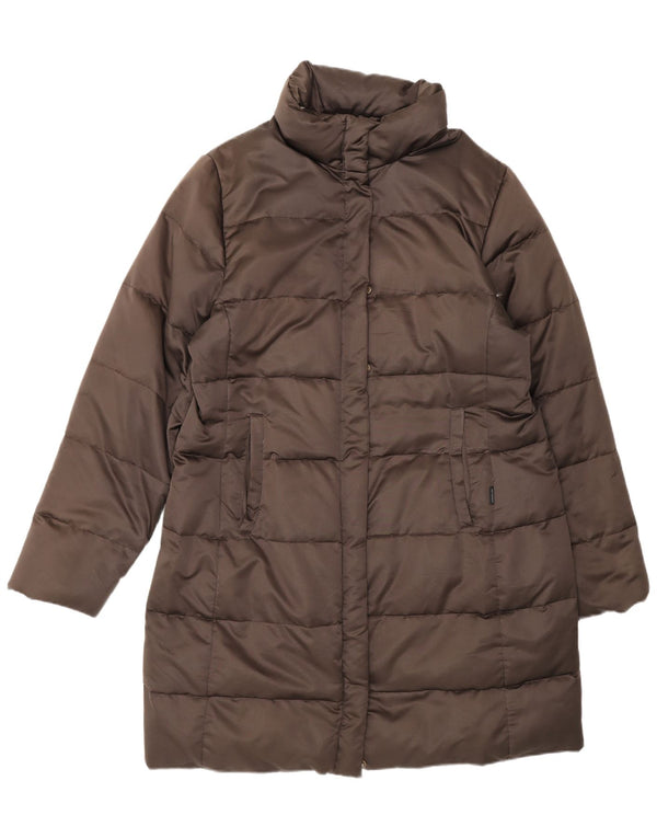 Moncler Damen gepolsterter Mantel Größe 3 Large Braun