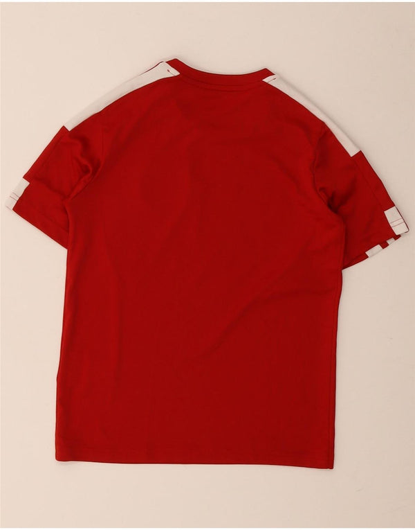 Adidas Jungen A.S. Rugby Milano T-Shirt-Oberteil, 9–10 Jahre, rotes Farbblockdesign