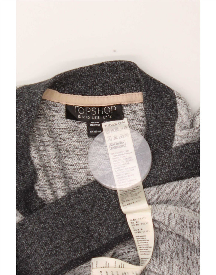 Topshop Damen-Pullover mit Rundhalsausschnitt, Gr. 12, Mittelgrau meliert