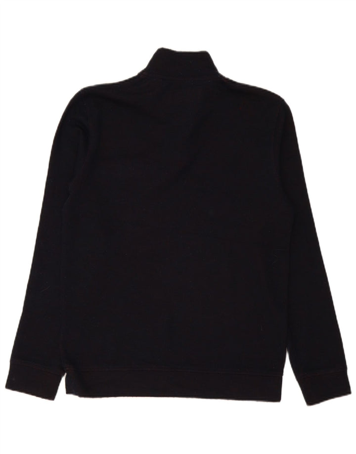 Ted Baker Herren-Pullover mit Knopfkragen, Größe 2, klein, Marineblau, modern