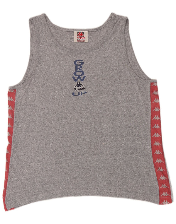 Kappa Womens Graphic Vest Top UK 18 XL Blau gefleckte Baumwolle