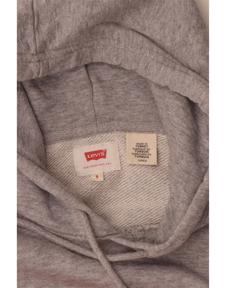 LEVI'S Herren-Kapuzenpullover mit Grafik, Größe S, graue Baumwolle
