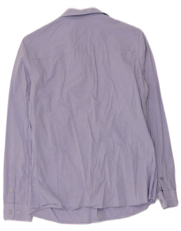 U.S. Polo Assn. Damenhemd EU 38 Mittelblauer Gingham-Karo