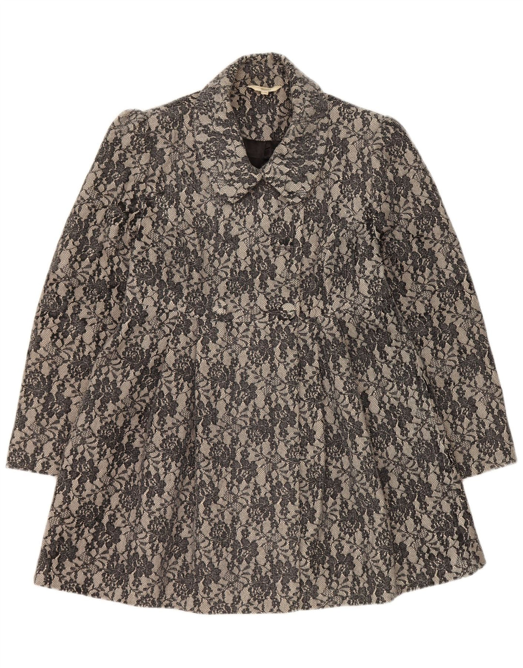 Marks & Spencer Damen Blazer Jacke UK 14 Mittelgrau geblümt