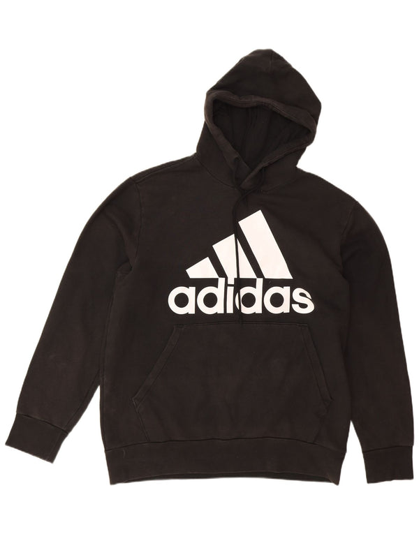 Adidas Herren Graphic Hoodie Pullover Große schwarze Baumwolle